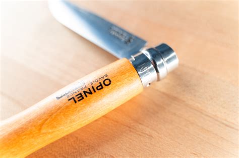 Opinel No.08 Carbon Steel Folding Knife With Leather Knife Case ...