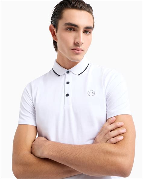Piquet polo shirt with logo | Armani Exchange