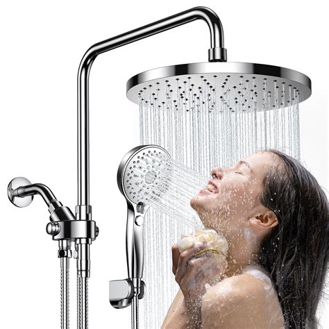 Ambicasa AB-B02 Luxury Dual 10" Rainfall Shower Head & 5" Handheld Shower Head Combo - Walmart.com