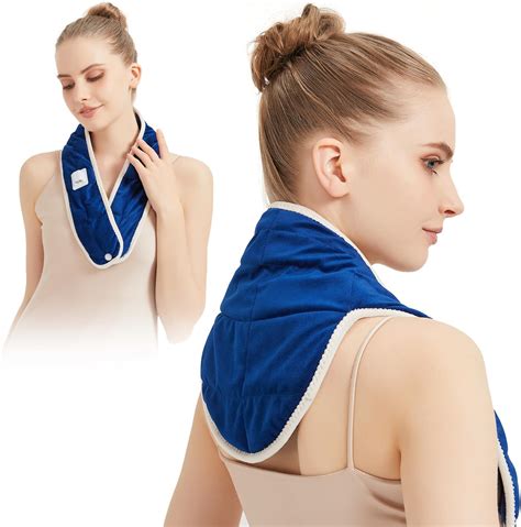 Amazon.com: AOBOCO Weighted Neck Heating Pad for Neck - Electric Heated ...