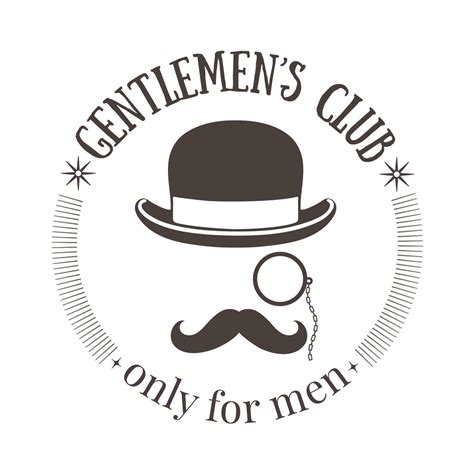 Men's club vector logo design template. The emblem of the gentlemen's ...