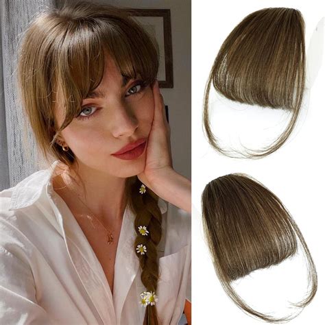 Bangs Hair Clip in Bangs 100% Real Human Hair Extensions Fake Wispy ...