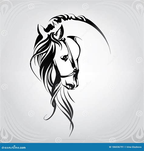 Silhouette of the Head Horse. Vector Illustration Stock Illustration - Illustration of wild ... - silhouette of horse head