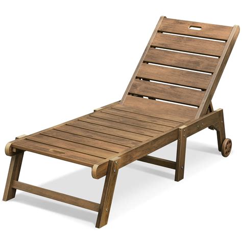 Dextrus Outdoor Patio Chaise Lounge Chair, Weatherproof, Poly Resin ...