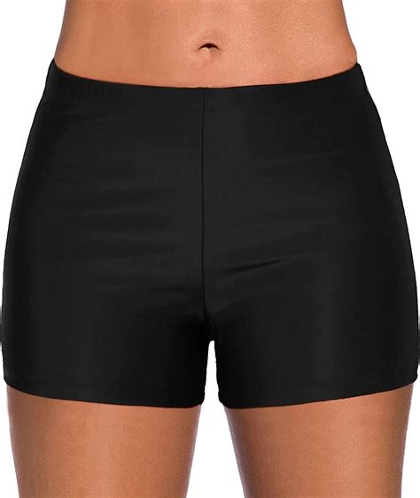 Swim Shorts Womens Tummy Control Swimming Board Shorts High Waist ...