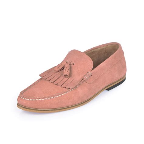 Pink Suede Loafers Women's at Pearline Beard blog