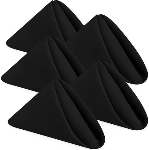 Amazon.com: 24Pcs Cloth Napkins 17x17 Inches Black Napkins Cloth ...