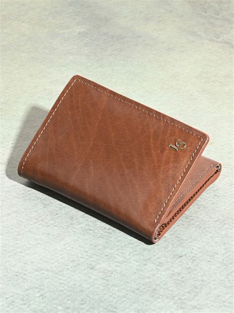 Buy Louis Stitch Men Tan Handcrafted Spanish Leather Tri Fold Wallet ...