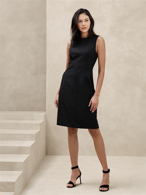 Black Knee Length Dresses | Banana Republic Factory