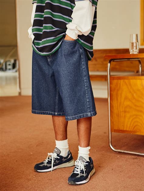 Men Wide Leg Denim Shorts | Jean short outfits, Streetwear men outfits ...