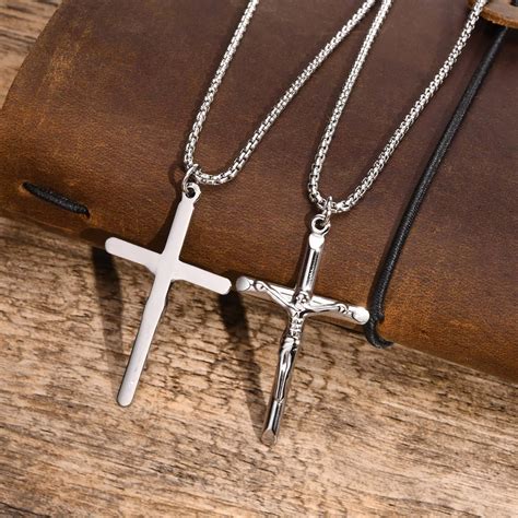 Catholic Cross Necklace For Men