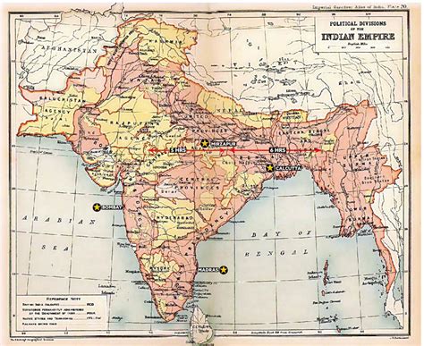 Map of the british indian empire from the /mperial gazetteer - longitude of kolkata