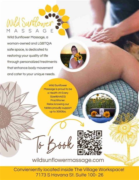 Wild Sunflower Massage - Denver Gift Guide