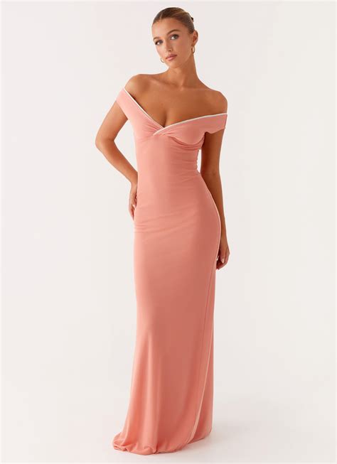 Katiya Maxi Dress - Peach - Peppermayo US