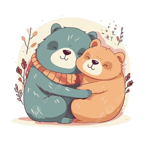 Clipart Of Bears Hugging