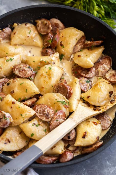 Perogies and sausage skillet the recipe rebel – Artofit
