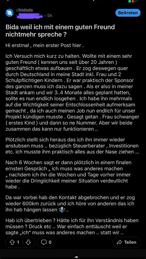 He wanted to post in „BIDA“ - the german sub of „r/amItheasshole“ : r/lostredditors