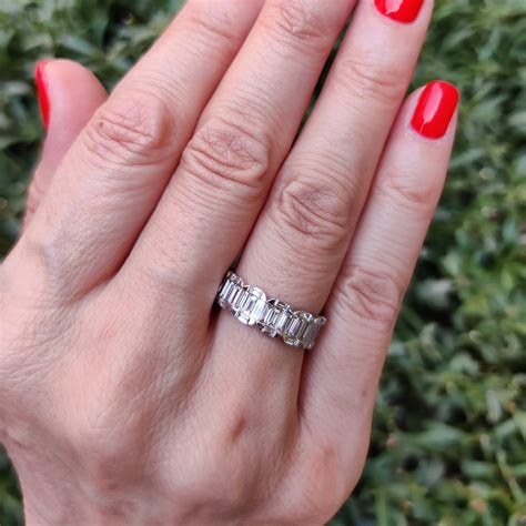 Baguette Cluster Eternity Ring