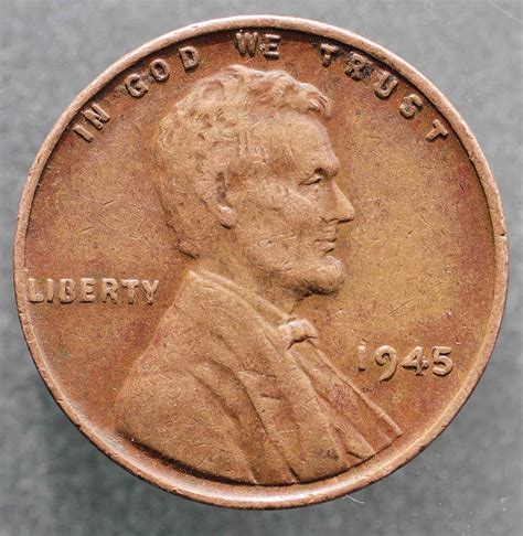 1945 Lincoln Wheat Cent Doubled Die Obverse / DDO (1945 Wdoubled Die ...