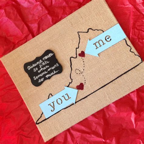 DIY Long-Distance Relationship Map - Valentines Day Gift