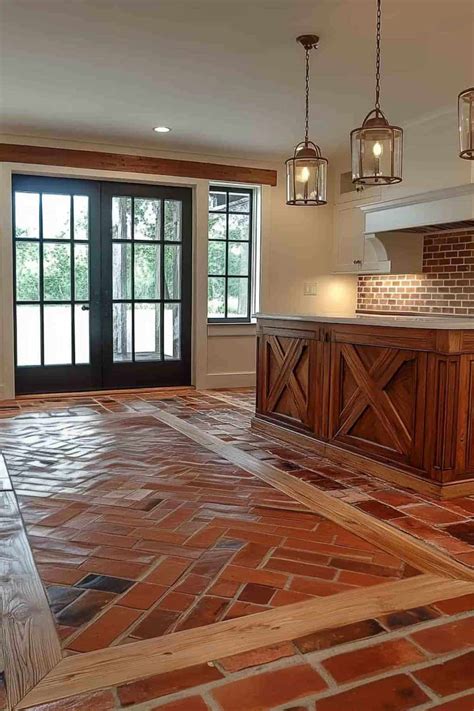 24 Brick Floor Kitchen Ideas for a Home With Timeless Style
