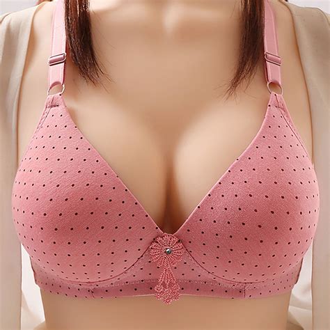 Bxsruta Bras for Women, T-Shirts Bras, Padded Push up Bras, Polka Dot ...
