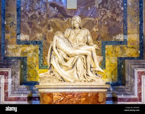 Sculpture Pieta of Michelangelo inside st. Peter Church in Vatican City ...