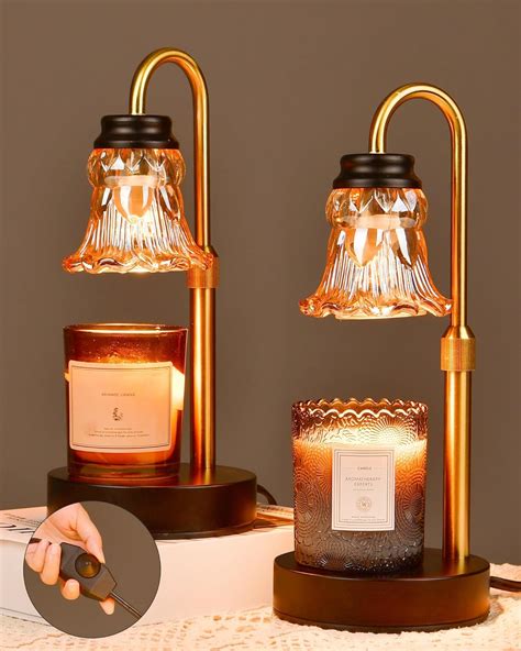 Amazon.com: JACKYLED 2 Pack Candle Warmer Lamp with Dimmer, Height ...