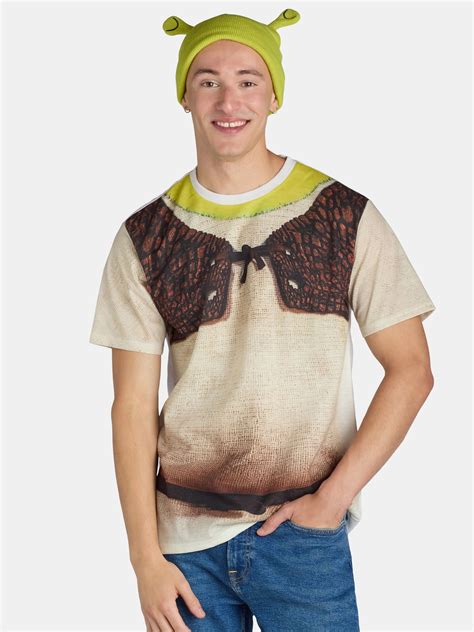 Shrek Men's Halloween Graphic Costume Tee with Short Sleeves, Sizes XS ...
