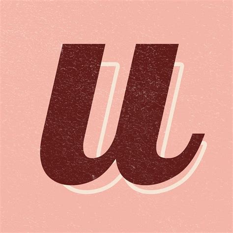 Letter U font printable a to z stylish lettering alphabet | free image by rawpixel.com / jingp ...
