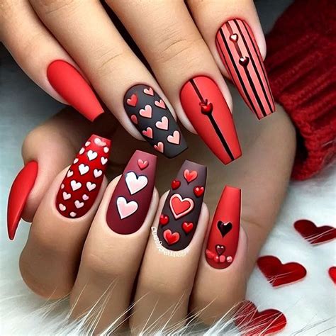 98+ Valentine Nails Art | Nail art, Nail designs valentines, Valentines ...