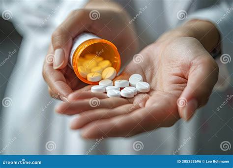 Pill Medicals in Old Wrinkled Hand. Vitamins Prescription Thyroid ...