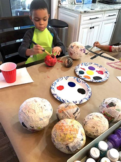 Paper Mache Projects For Kids painting | Keep Toddlers Busy