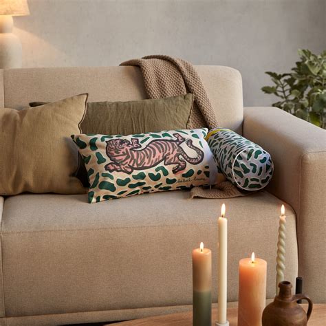 Coussin traversin 40x15 cm vert - Textiles de décoration - Tikamoon