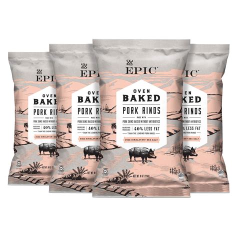 Amazon.com: Epic Artisanal Oven Baked Pork Rinds, Pink Himalayan Sea ...