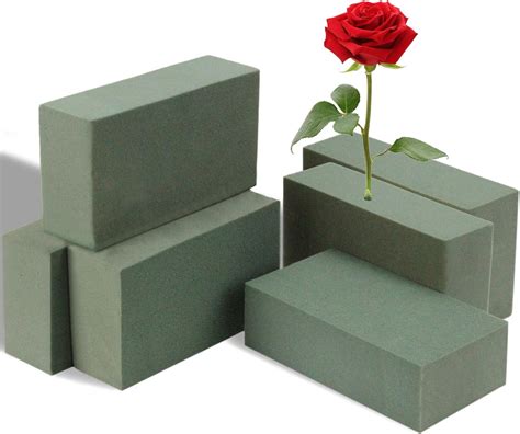 Amazon.com: 6 Pcs Floral Foam Blocks, 5.5"L x 3.1"W x 1.7"H Plant Foam ...
