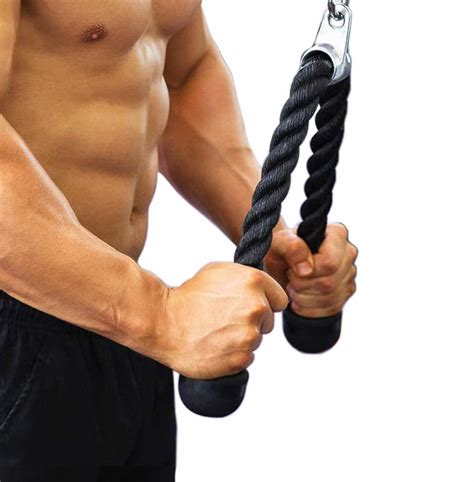 FYYTONE 27 inches Tricep Rope, Tricep Pull Down Rope for Cable Machine ...