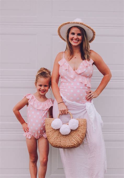 Mommy & Me Swimsuits - Pink Polka Dots - Tiny Tots Kids