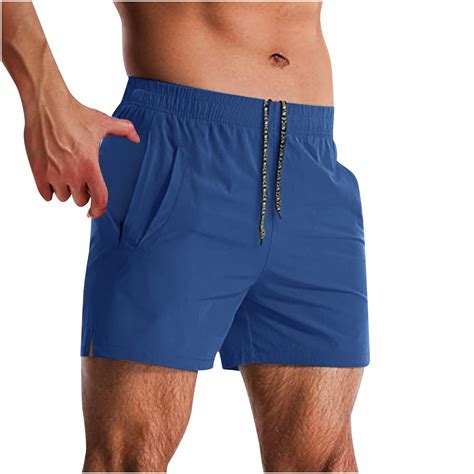 cllios Men's Casual Shorts Sports Fitness Beach Pants Zippered Pockets ...