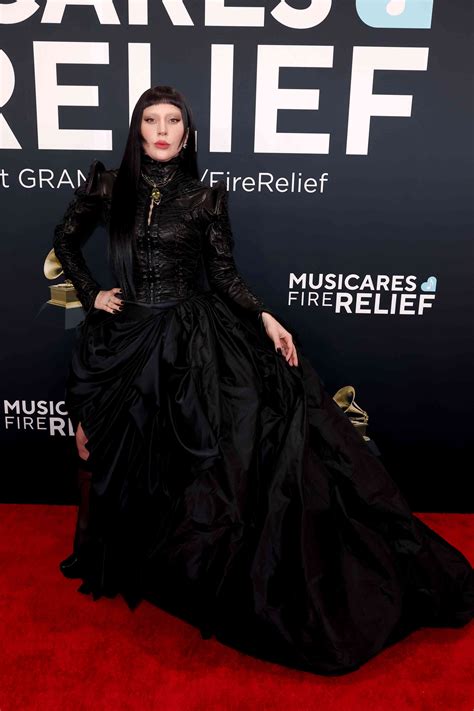 Lady Gaga Brings Goth Glam to 2025 Grammys Red Carpet | Photos