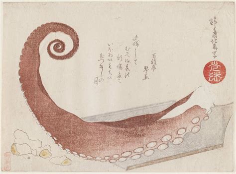 Japanese Print "Tentacle" by Teisai Hokuba