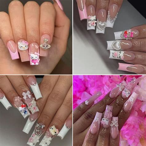 Hello Kitty Acrylic Nail Designs