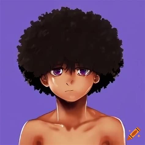 Anime black boy with afro on Craiyon
