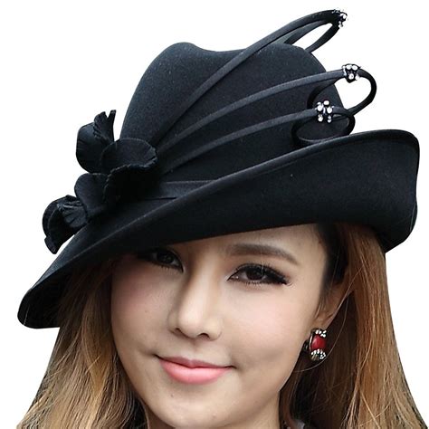 Women's Black Fedora Hat at John McMahon blog