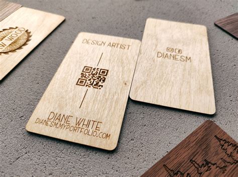Wood business cards with laser engraving wooden card tags engraved ...