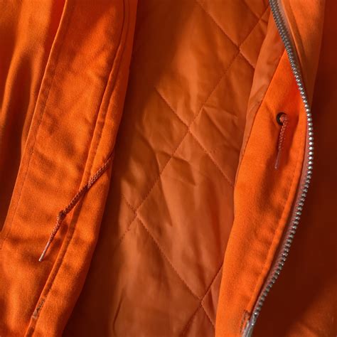 Vintage blaze orange hunting jacket insulated collare… - Gem