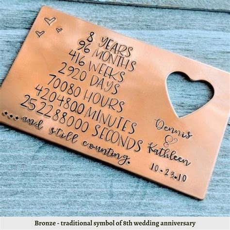 Timeless Bronze Gifts For Him On Your 8th Wedding Anniversary