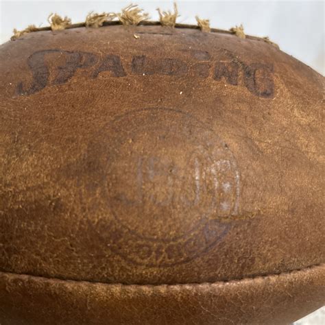 Antique Spalding Leather Football 8 Laces College Ball Gridiron | eBay