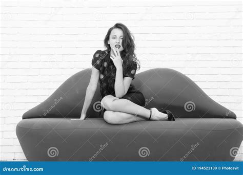 Passion and Lust. Modern Office Life. Seductress. Glamorous Girl on ...