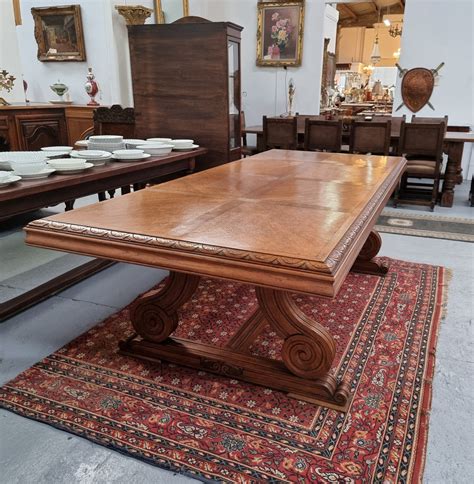 Fabulous 2.5m Spanish Style Oak Large Table - Moonee Ponds Antiques